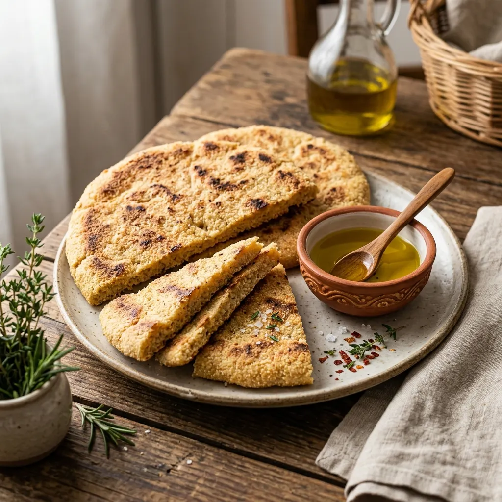 Kesra (galette algérienne de semoule à la poêle)