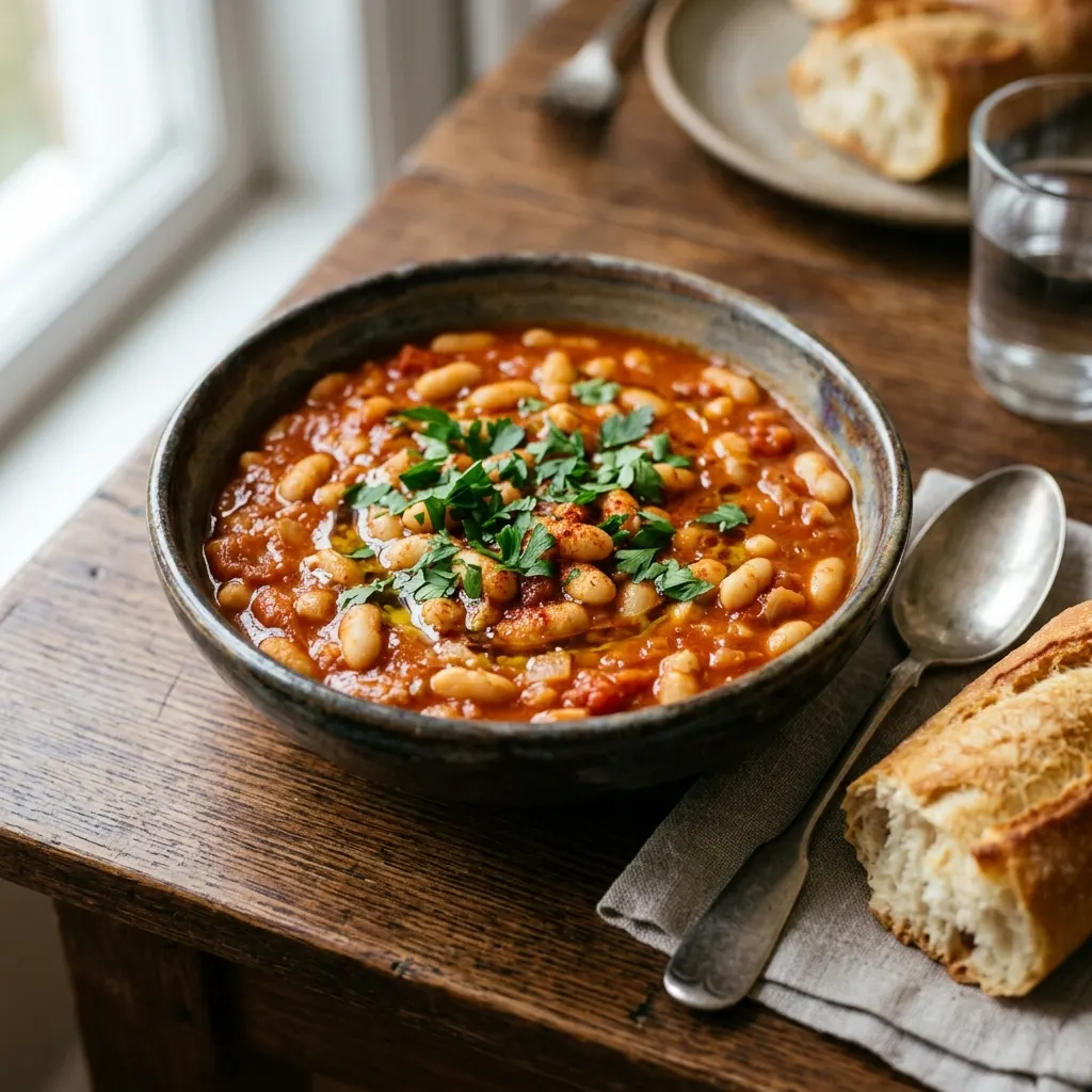 Loubia (ragoût algérien de haricots blancs à la tomate)