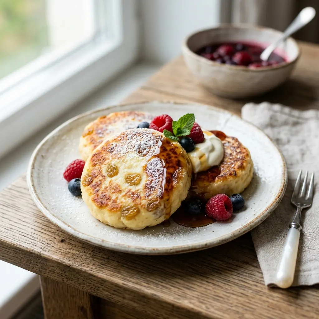 Syrniki (galettes russes au fromage blanc poêlées)