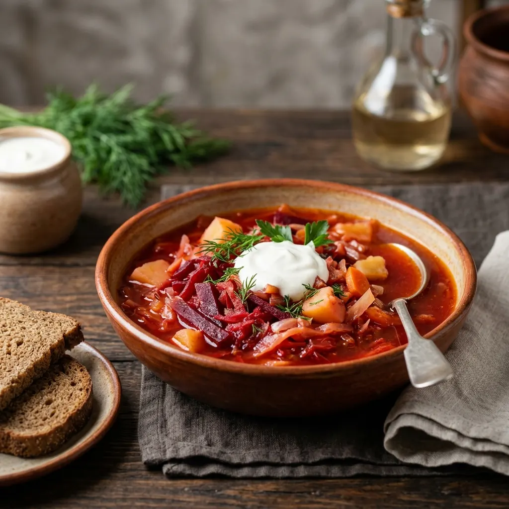 Bortsch (soupe russe à la betterave et au chou)