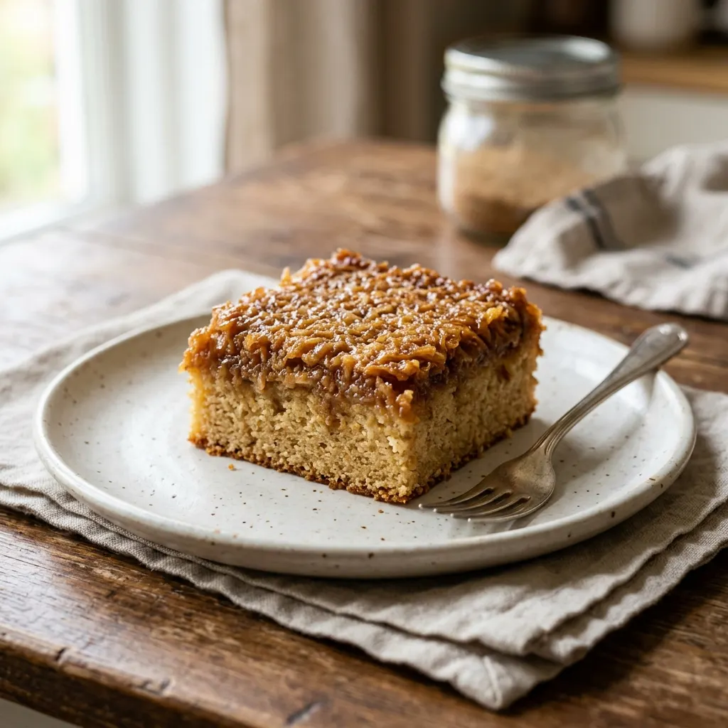 Drømmekage (gâteau danois du rêve à la noix de coco caramélisée)