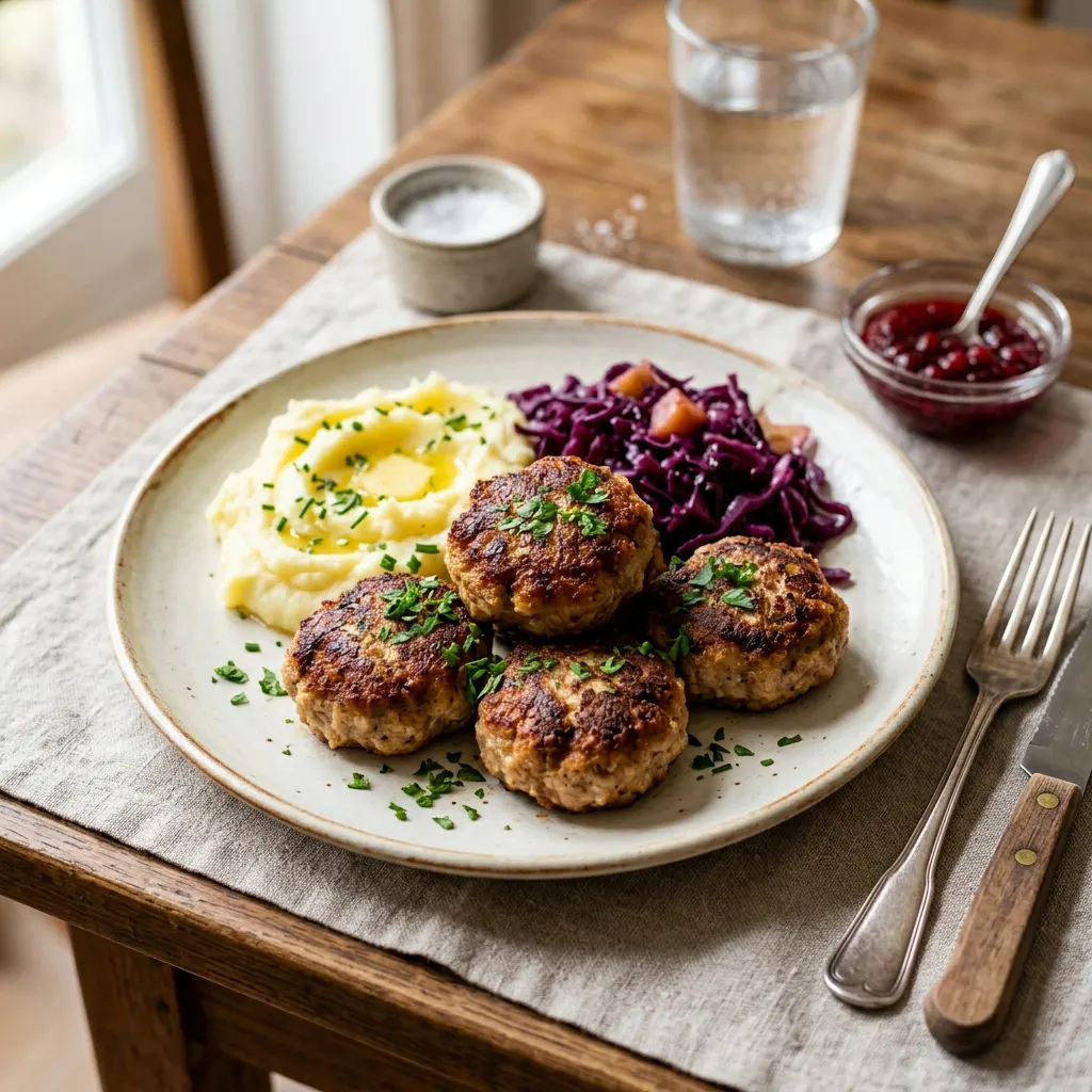 Frikadeller (boulettes danoises de porc et de veau poêlées)