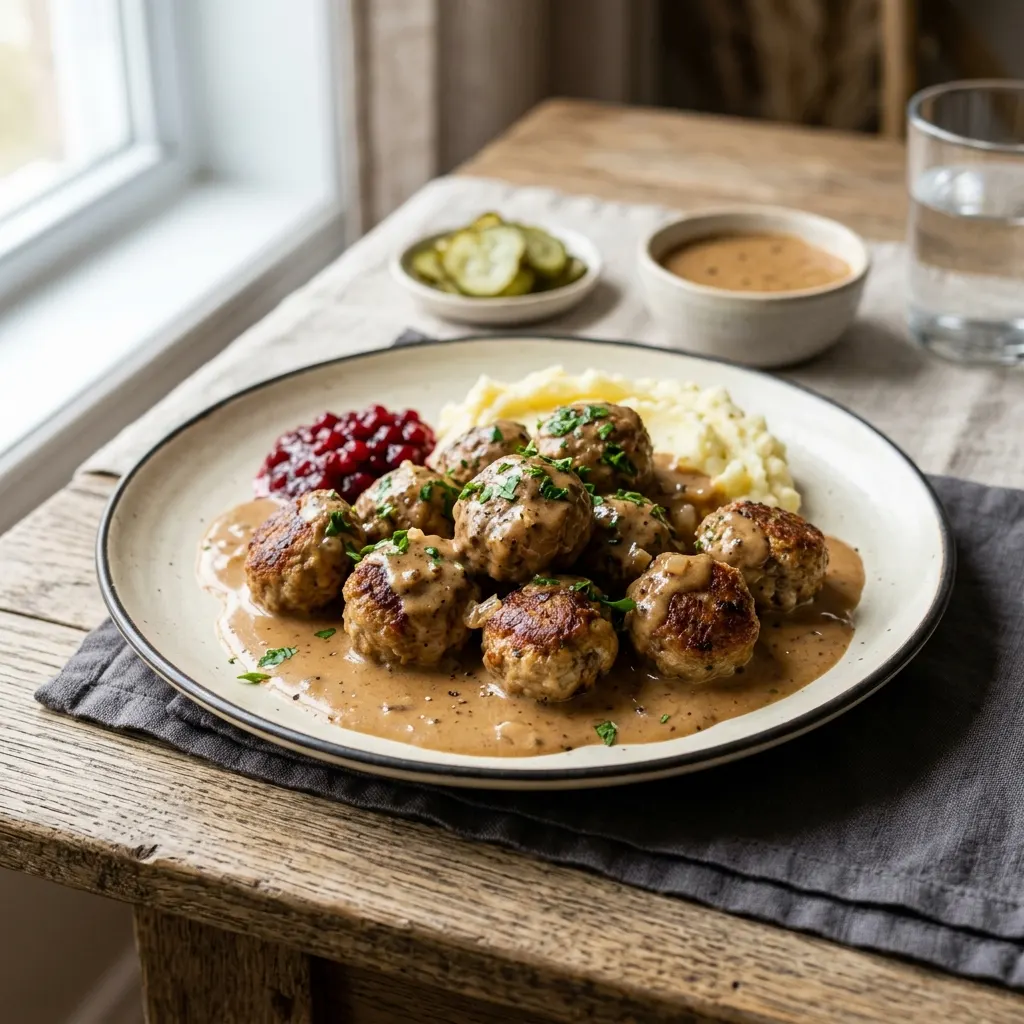 Köttbullar (boulettes suédoises à la sauce crème)