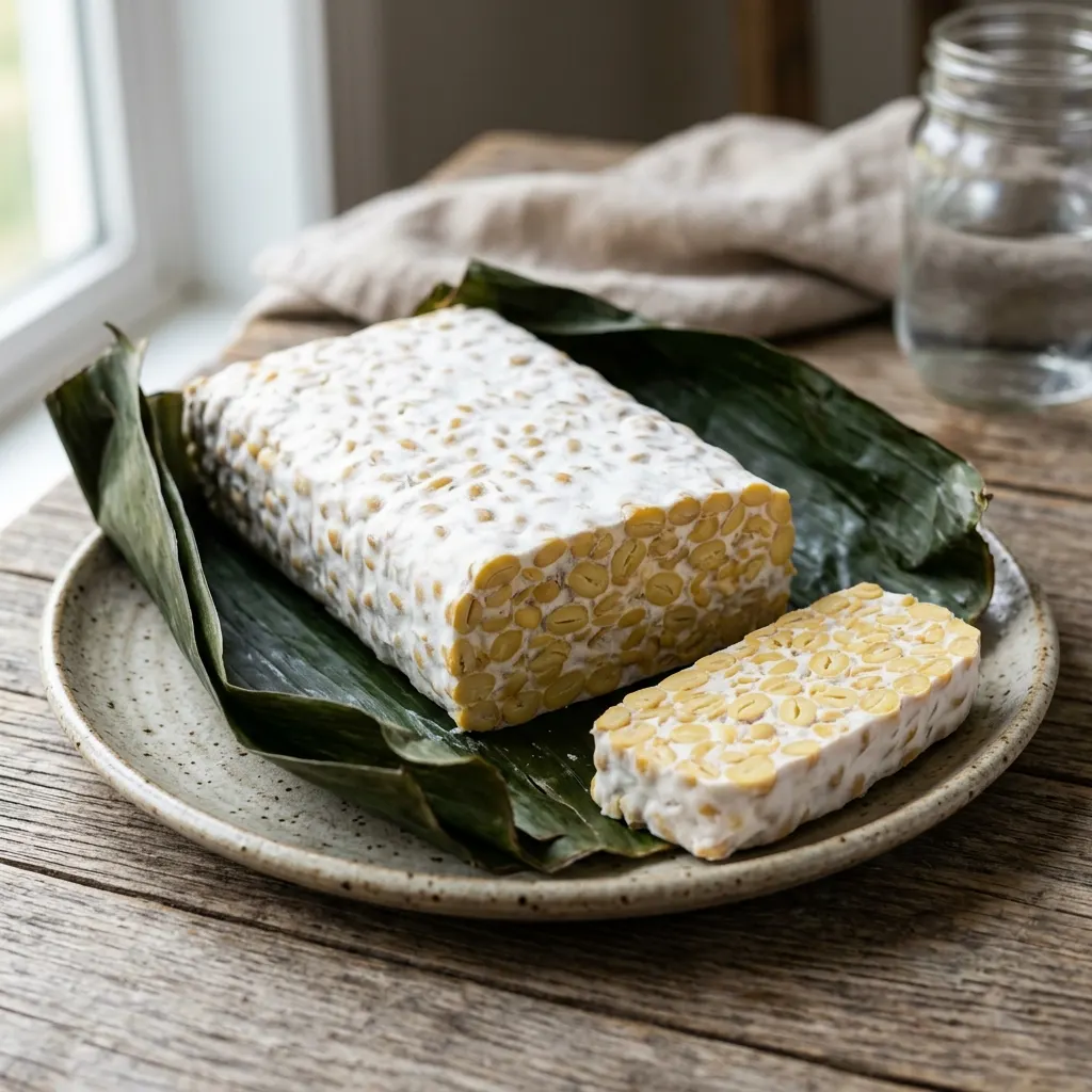 Tempeh maison (soja fermenté à la feuille)