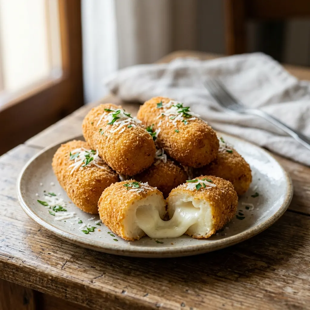 Crocchè di patate (croquettes de pommes de terre à la napolitaine)