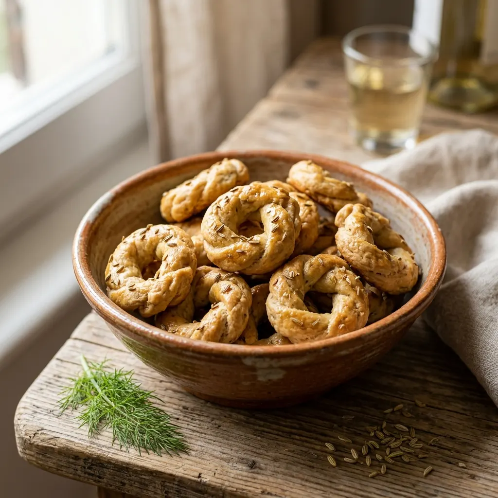 Taralli pugliesi al finocchio (couronnes croquantes des Pouilles au fenouil)