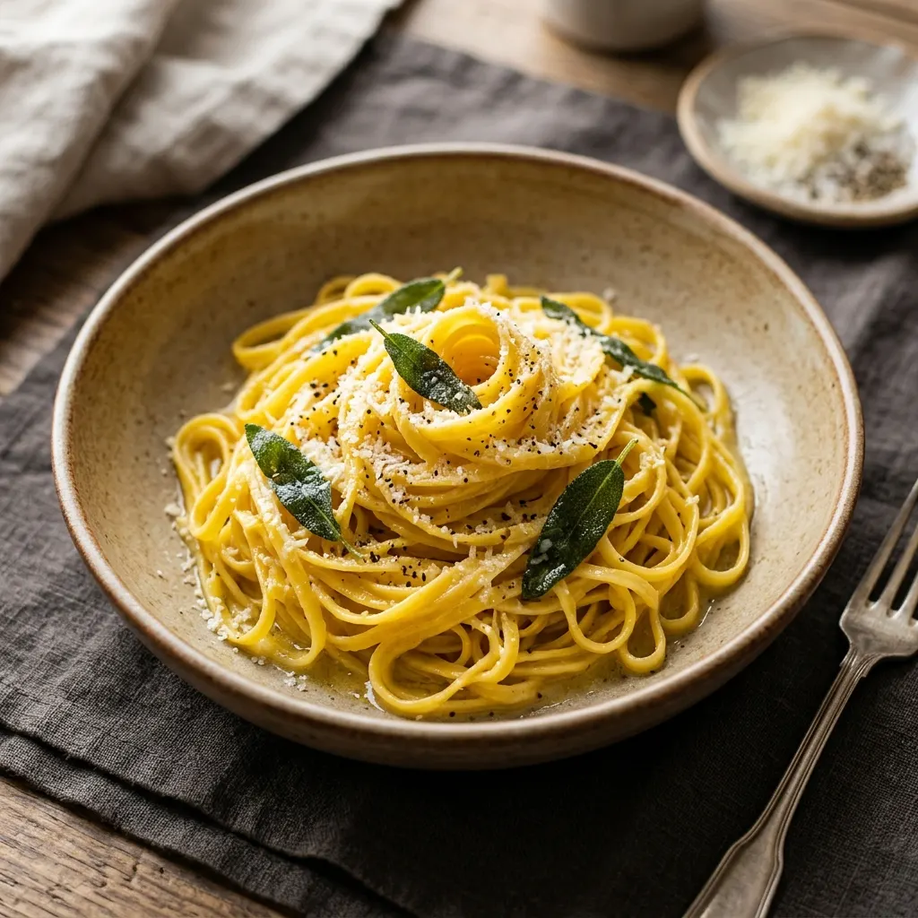Tajarin ai tuorli (tagliolini piémontais aux jaunes d'œufs)