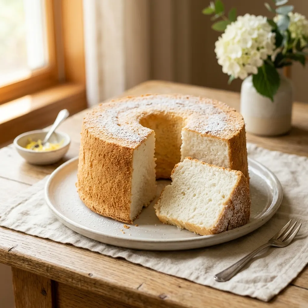 Angel food cake (gâteau des anges aux blancs d'œufs)