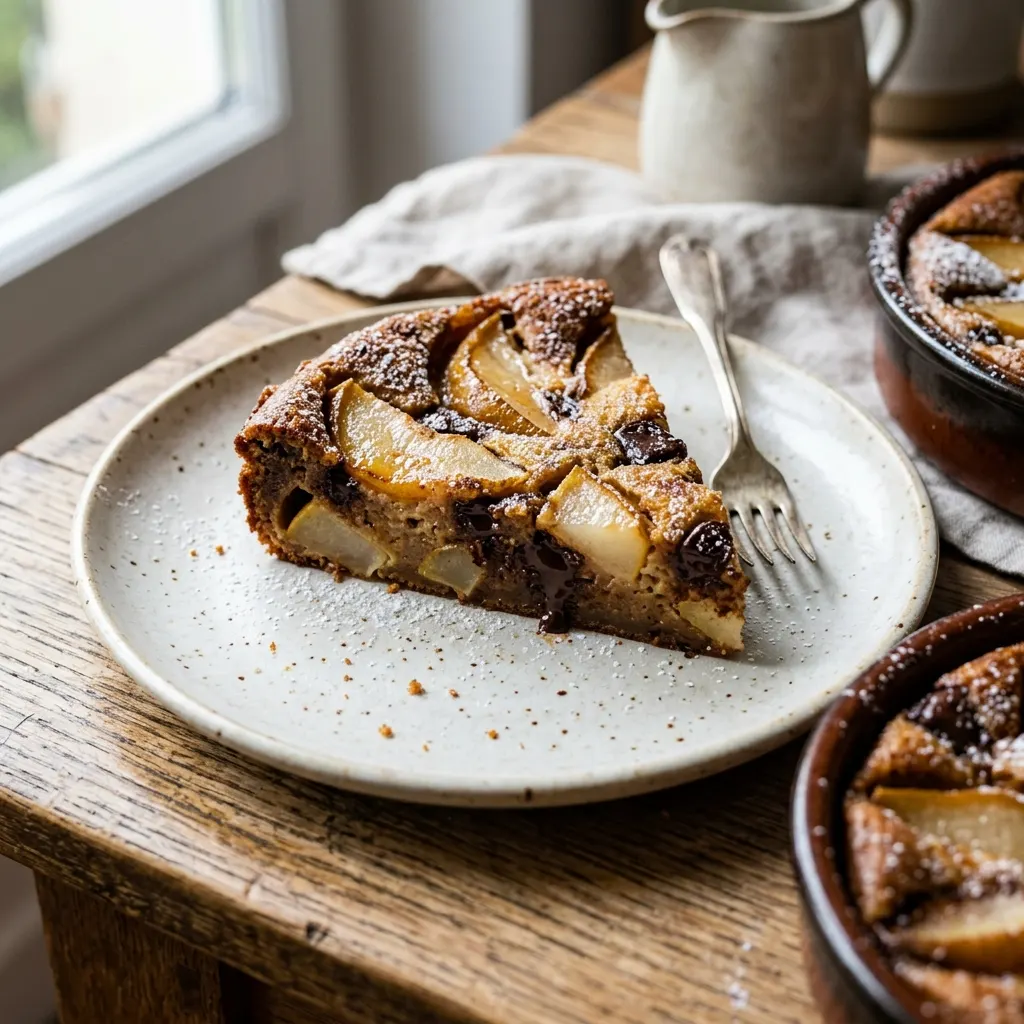 Clafoutis aux poires et au chocolat