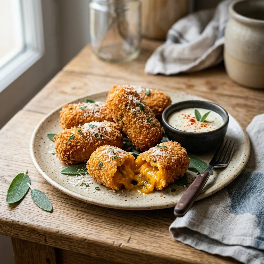 Croquettes de potimarron à la sauge