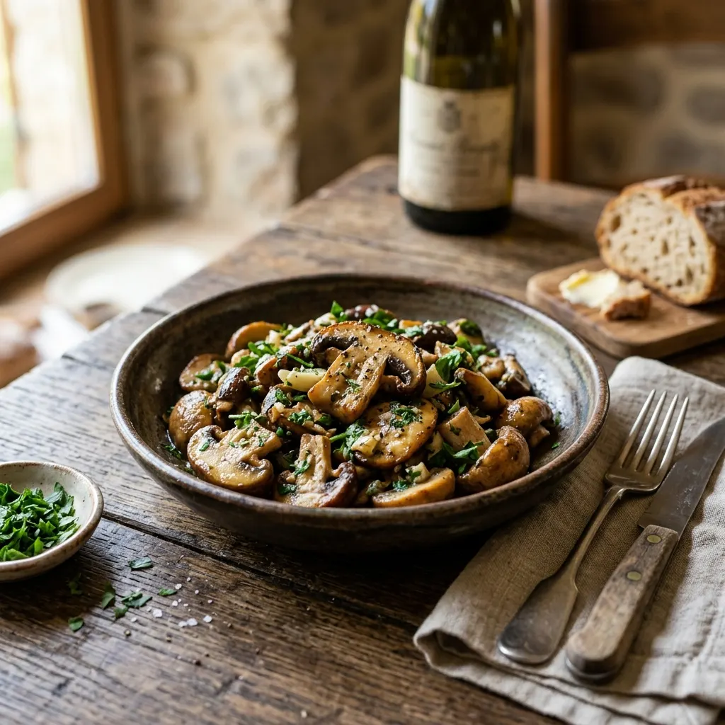 Funghi trifolati (champignons sautés à l'ail et au persil)