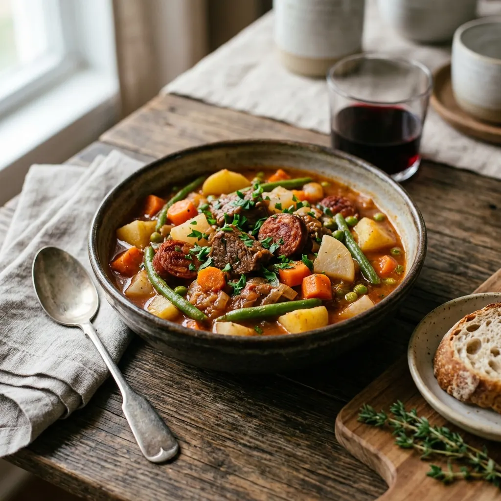 Jardineira (ragoût portugais de bœuf aux légumes d'automne)
