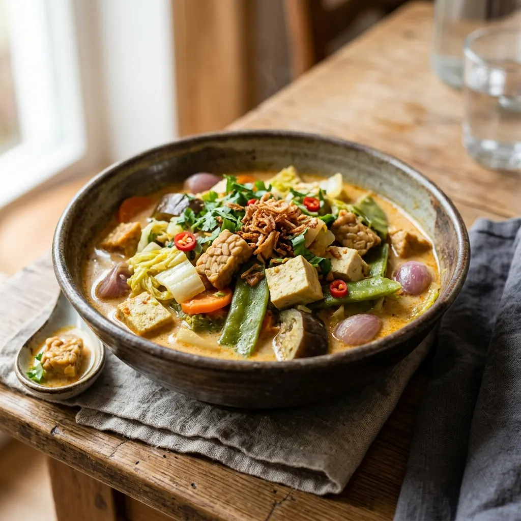Sayur lodeh (légumes indonésiens mijotés au lait de coco)