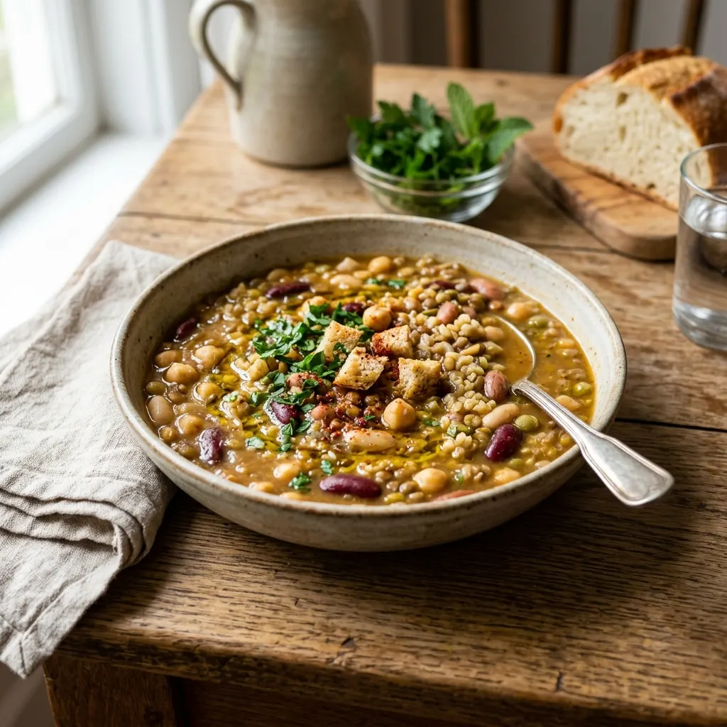 Makhlouta (soupe libanaise aux sept légumineuses)