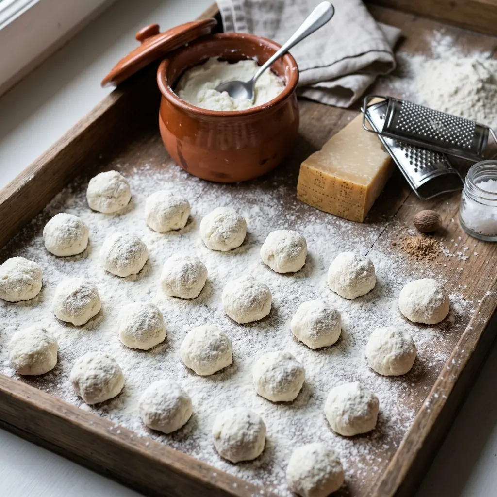 Gnocchi de ricotta (gnudi)