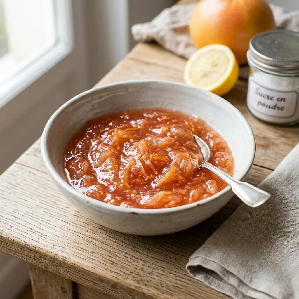 Marmelade de pamplemousse rose