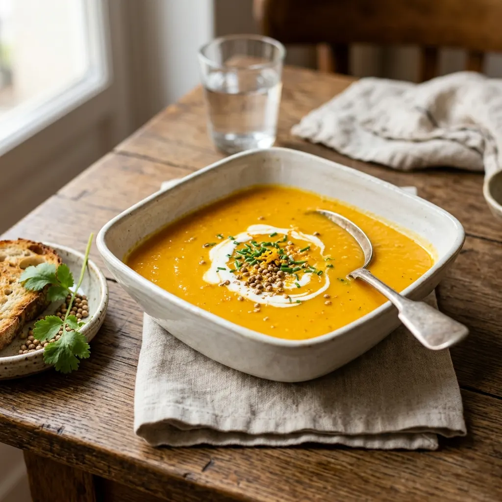 Velouté de carottes à l'orange et au gingembre