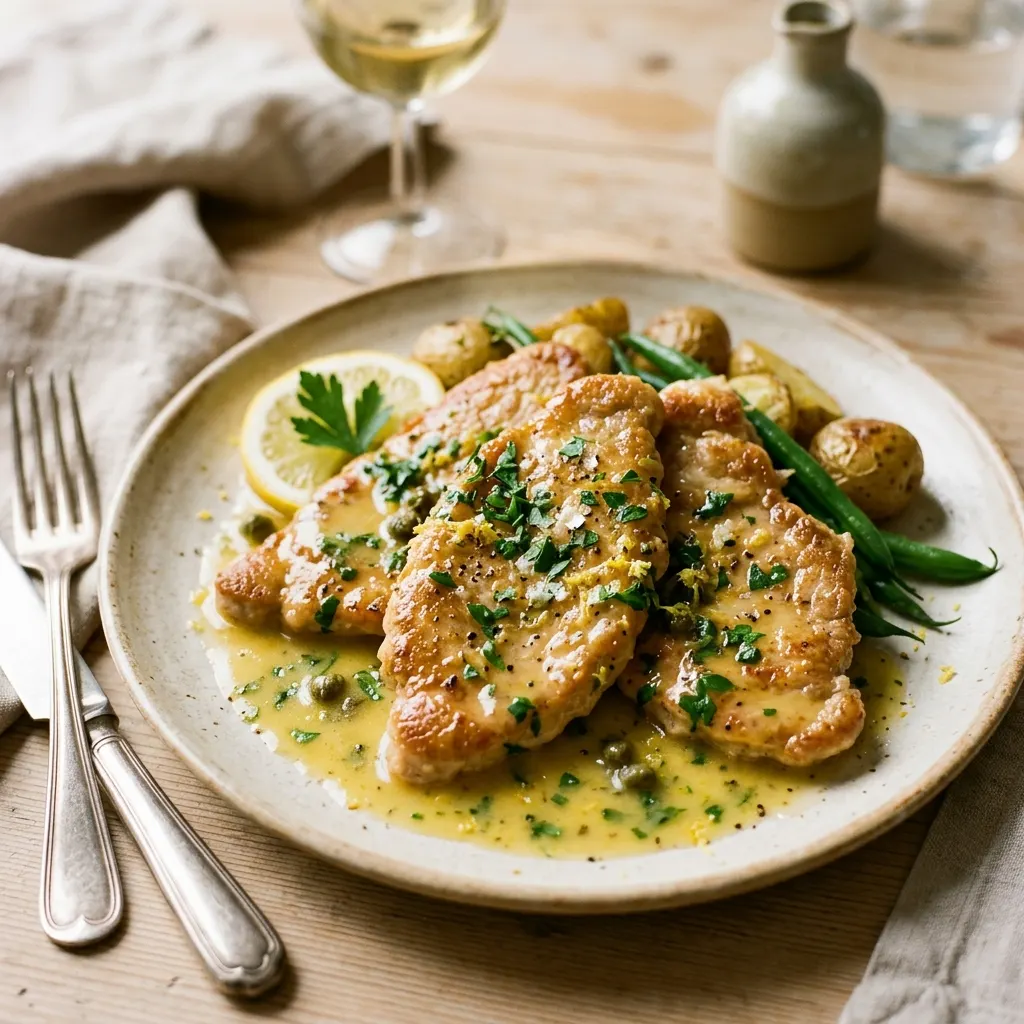 Scaloppine al limone (escalopes de veau poêlées au citron)