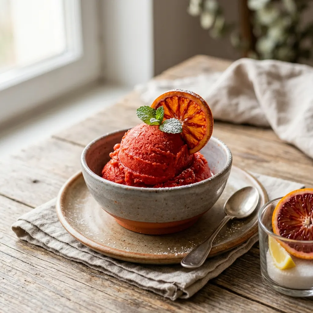 Sorbet à l'orange sanguine