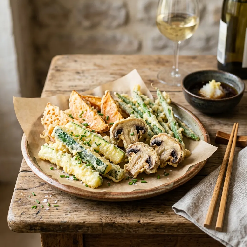 Tempura de légumes (beignets japonais légers de légumes)