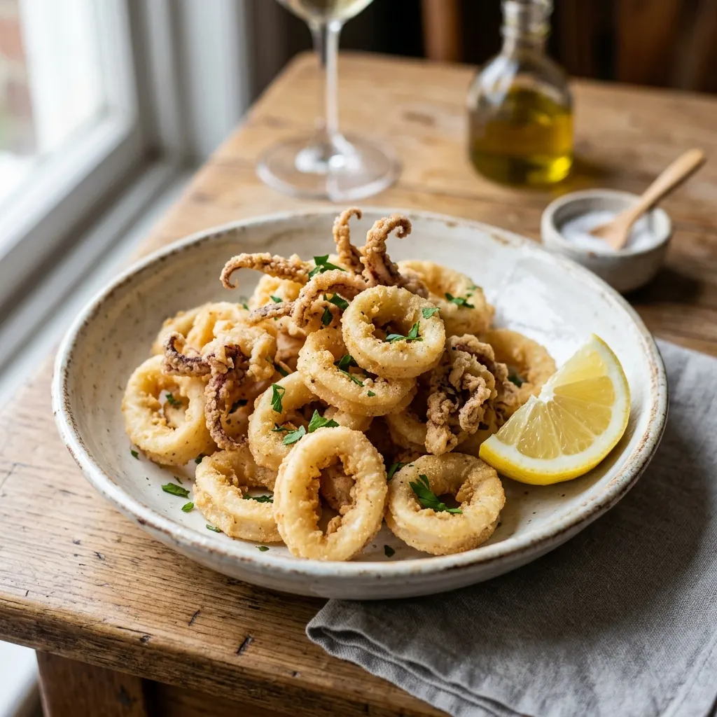 Fritto di calamari (calamars frits à l'italienne)