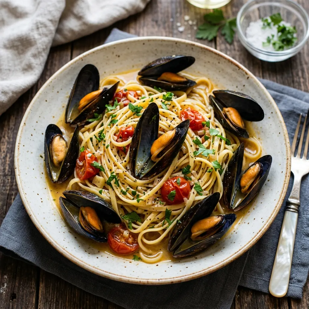 Pâtes aux moules