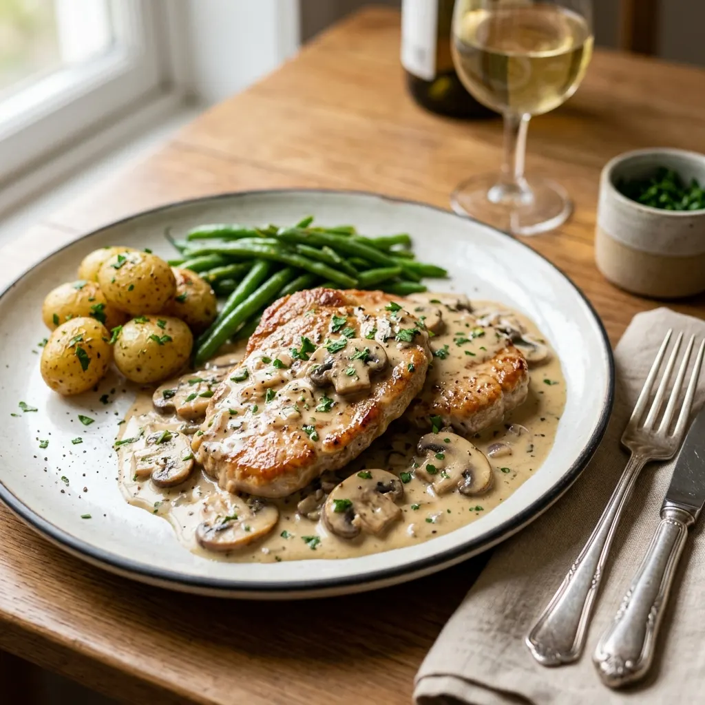 Escalope de veau à la crème