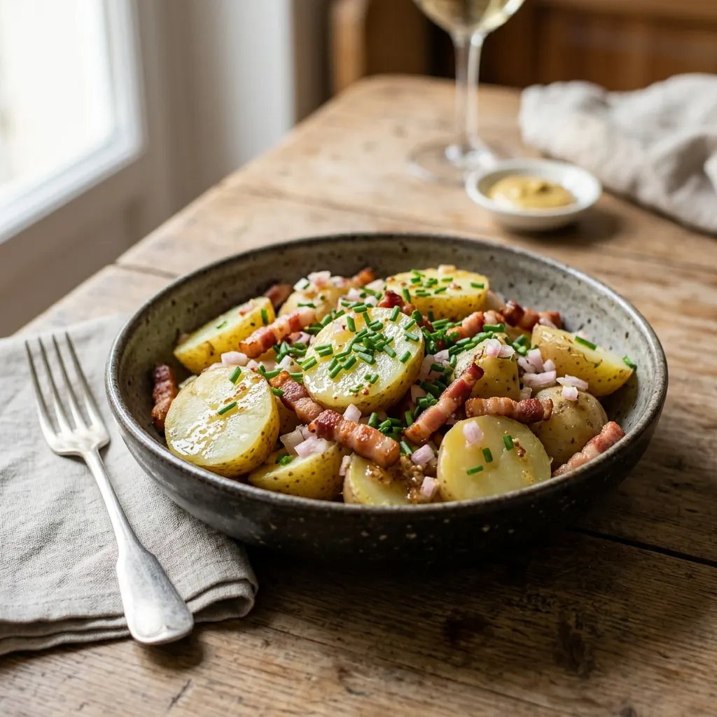 Salade de pommes de terre aux lardons