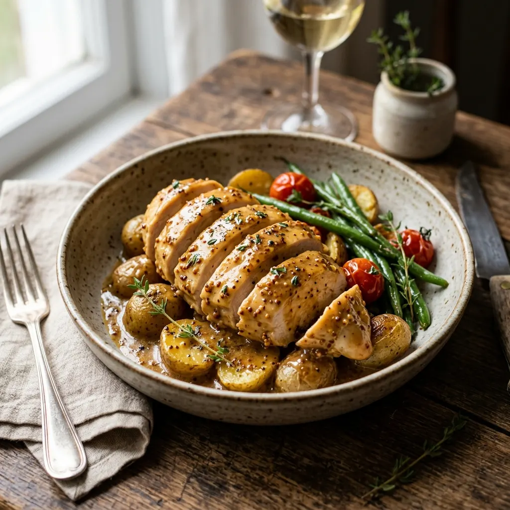 Poulet au miel et à la moutarde