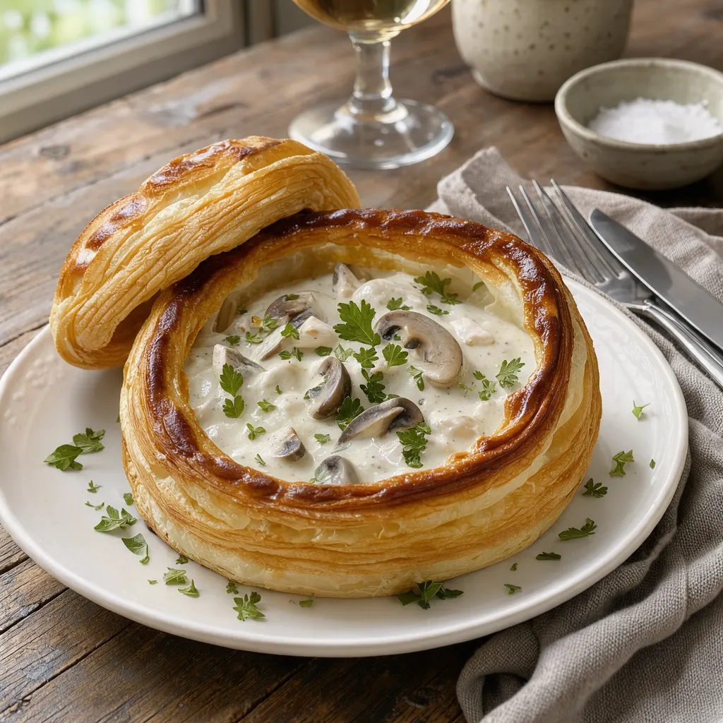 Bouchées à la reine au poulet et aux champignons