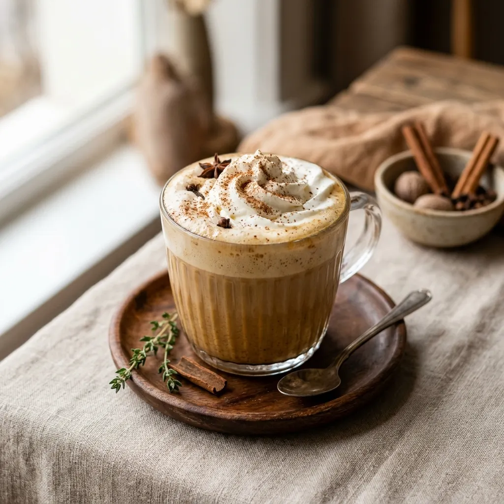 Pumpkin spice latte (café au lait épicé au potiron)