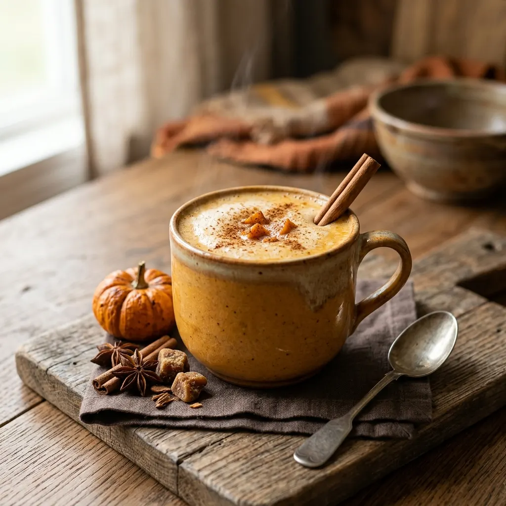 Atole de calabaza (boisson chaude mexicaine au potiron et à la cannelle)